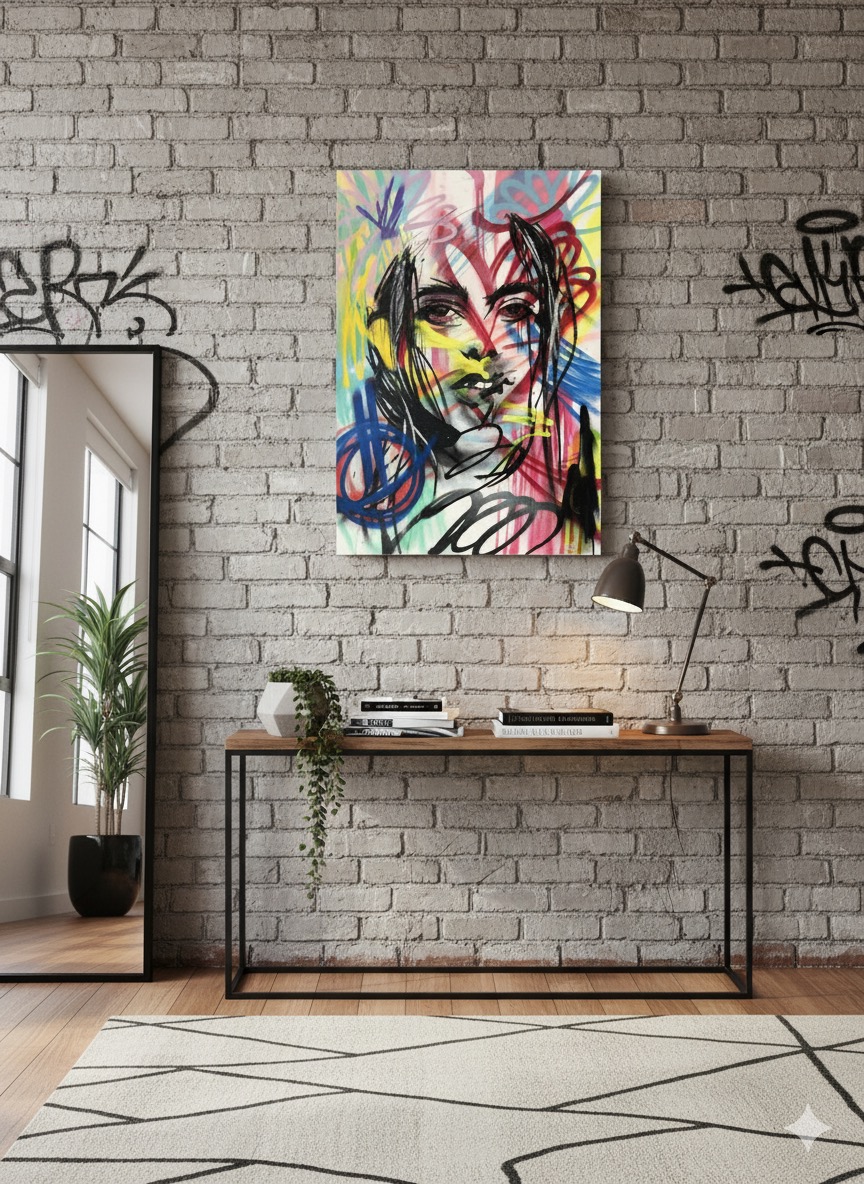 Instalação artística em espaço corporativo